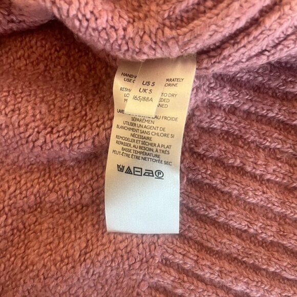 Free People Womens Brookside Tunic Oversized Sweater Alpine Rose Sz Small - Picture 10 of 11